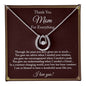 Mom Necklace, Thank You Mom For Everything, Mom Birthday Gift from Daughter, Mom Gift from Son, Christmas Gifts for Mom