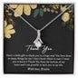 Thank You Gift Necklace, Thank You Gift for Her, Thank You Gift, Thank You From The Bottom Of My Heart, Thank You Keepsake