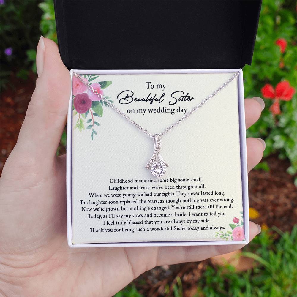 Sister Wedding Gift from Bride, Sister of the Bride Necklace, Sister Wedding Gift, Thank you Gift to Sister Maid of Honor, Matron of Honor