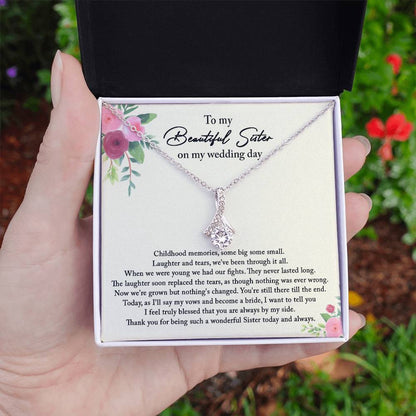 Sister Wedding Gift from Bride, Sister of the Bride Necklace, Sister Wedding Gift, Thank you Gift to Sister Maid of Honor, Matron of Honor