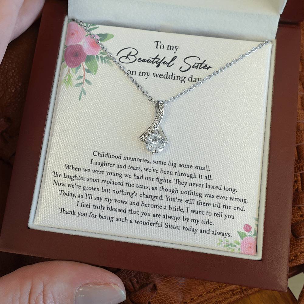 Sister Wedding Gift from Bride, Sister of the Bride Necklace, Sister Wedding Gift, Thank you Gift to Sister Maid of Honor, Matron of Honor