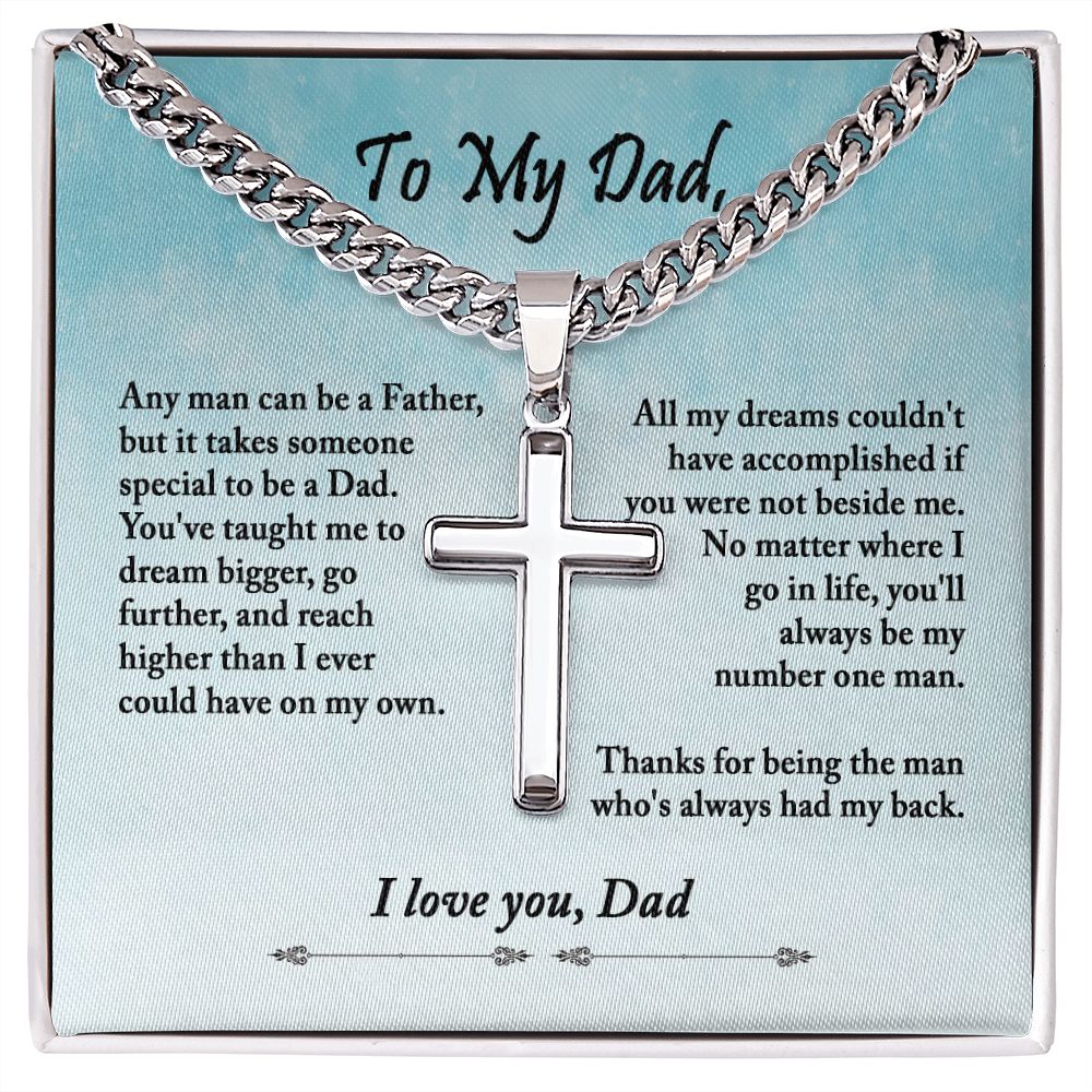 To My Dad Gift from Daughter, Dad Gifts, Dad Birthday Gift from Son, Dad Gift Ideas, Father's Day Gift (Cuban Chain)