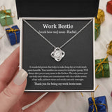 Work Bestie Funny Gift, CoWorker Birthday Gift, CoWorker Appreciation Gift, Work Bestie Personalized Gift Necklace, CoWorker Christmas Gift