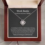 Work Bestie Funny Gift, CoWorker Birthday Gift, CoWorker Appreciation Gift, Work Bestie Personalized Gift Necklace, CoWorker Christmas Gift