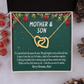 Christmas Gift for Mom from Son – Interlocking Hearts Necklace, Mother and Son Jewelry Gift