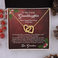 Granddaughter Christmas Gift from Grandma, Christmas Necklace Gift for Granddaughter, Interlocking Hearts from Grandma
