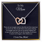 To My Mom, Mom Gift Necklace, Mothers Day Gift, Mom Birthday Gift, Mom Gift from Daughter, Mother Son, Joint Hearts Necklace