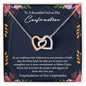 Confirmation Gifts for Girls, Confirmation Necklace, Holy Confirmation For Girls, Christian Faith, Gift from Godparent - Interlocking Hearts