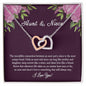 Aunt Niece Necklace, Aunt Niece Gift, Aunt Niece Jewelry, Aunt Niece Quotes, Niece Birthday Gift, Aunt Niece Joint Hearts Necklace
