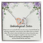 Unbiological Sister Interlocking Hearts Necklace, Soul Sister Gift, Best Friend Gift for Female Friend