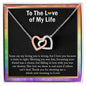 Lesbian Necklace, To The Love of My Life, Lesbian Pride Jewelry, Joint Hearts Necklace, Gifts for Her, Valentines Day Gifts, Christmas Gifts