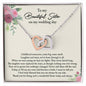 Sister of the Bride Gift Necklace, Sister of the Bride Gift, Sister Wedding Gift from Bride to Sister, Sentimental Gift from Bride