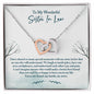 Sister In Law Necklace: Sister-In-Law Birthday Gift, Amazing Sister In Law Gift, Interlocking Hearts