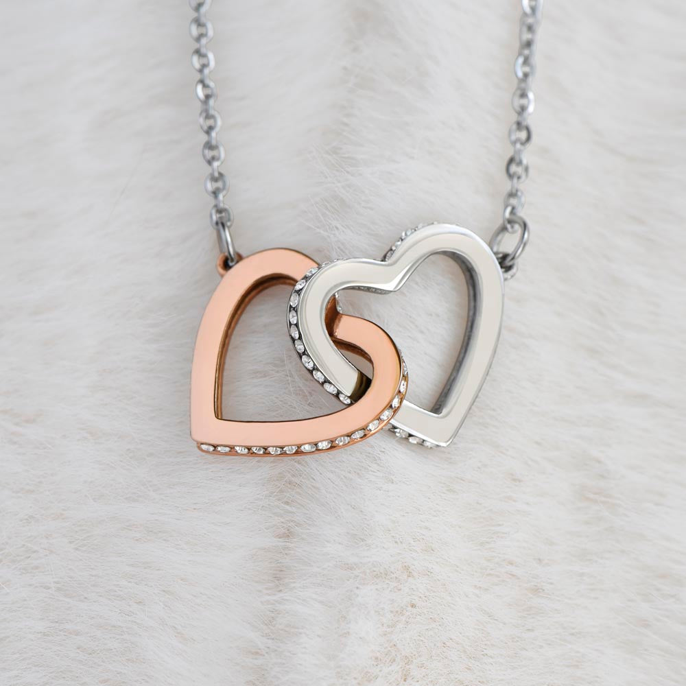 Christmas Gift for Mom from Son – Interlocking Hearts Necklace, Mother and Son Jewelry Gift