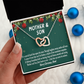 Christmas Gift for Mom from Son – Interlocking Hearts Necklace, Mother and Son Jewelry Gift