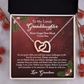 Granddaughter Christmas Gift from Grandma, Christmas Necklace Gift for Granddaughter, Interlocking Hearts from Grandma