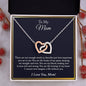 To My Mom, Mom Gift Necklace, Mothers Day Gift, Mom Birthday Gift, Mom Gift from Daughter, Mother Son, Joint Hearts Necklace