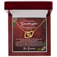 Granddaughter Christmas Gift from Grandma, Christmas Necklace Gift for Granddaughter, Interlocking Hearts from Grandma