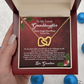 Granddaughter Christmas Gift from Grandma, Christmas Necklace Gift for Granddaughter, Interlocking Hearts from Grandma