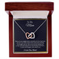 To My Mom, Mom Gift Necklace, Mothers Day Gift, Mom Birthday Gift, Mom Gift from Daughter, Mother Son, Joint Hearts Necklace