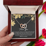 Thank You Gift Necklace, Appreciation Gift, Thank You Gift For Friend, Gift For Boss, Coworker, Babysitter, Neighbor, Linked Hearts
