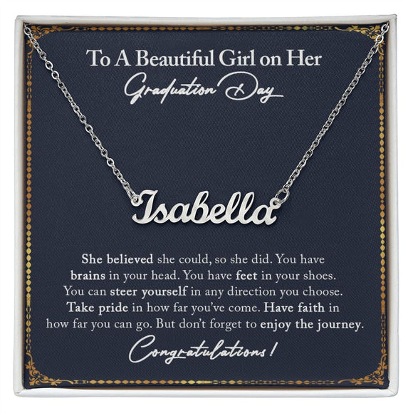 Name Necklace - Graduation Gift 02