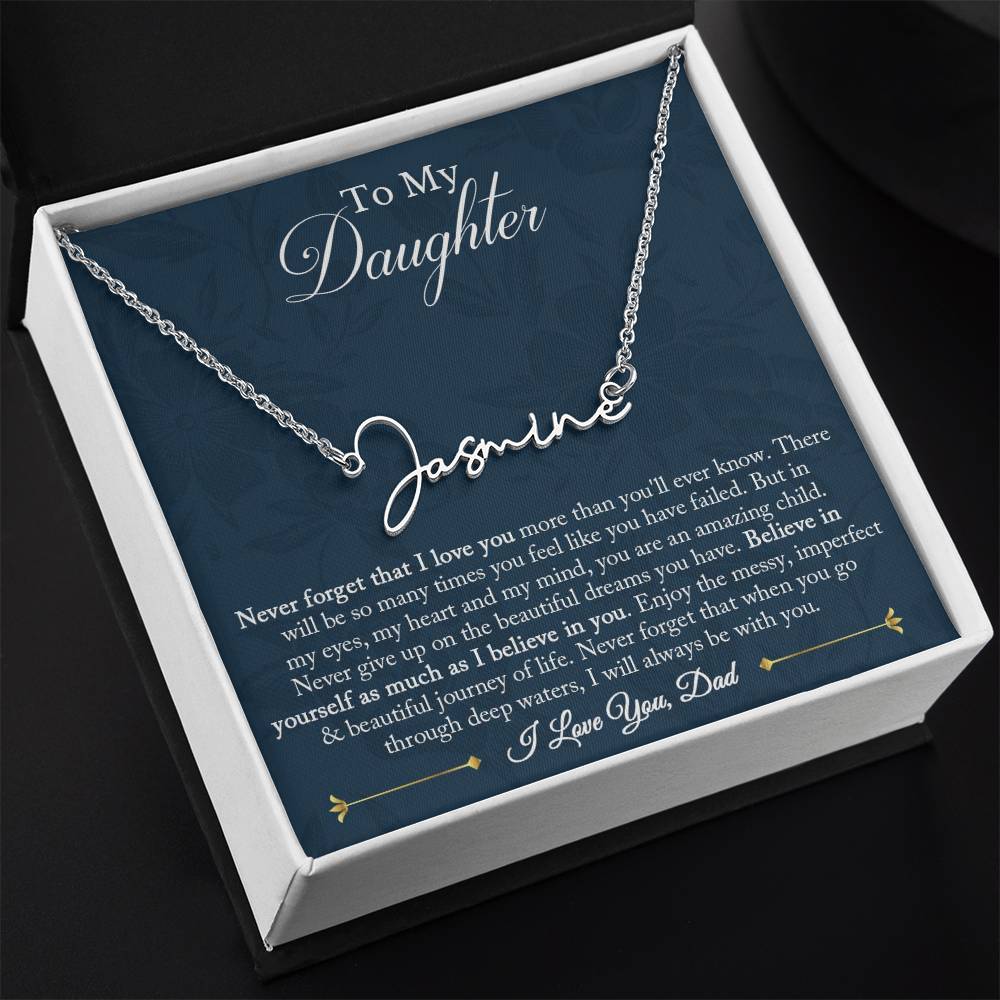 Gift for Daughter from Dad, To My Daughter Necklace, Daughter Gift from Dad, Daughter Birthday Gift, Daughter Graduation Gift