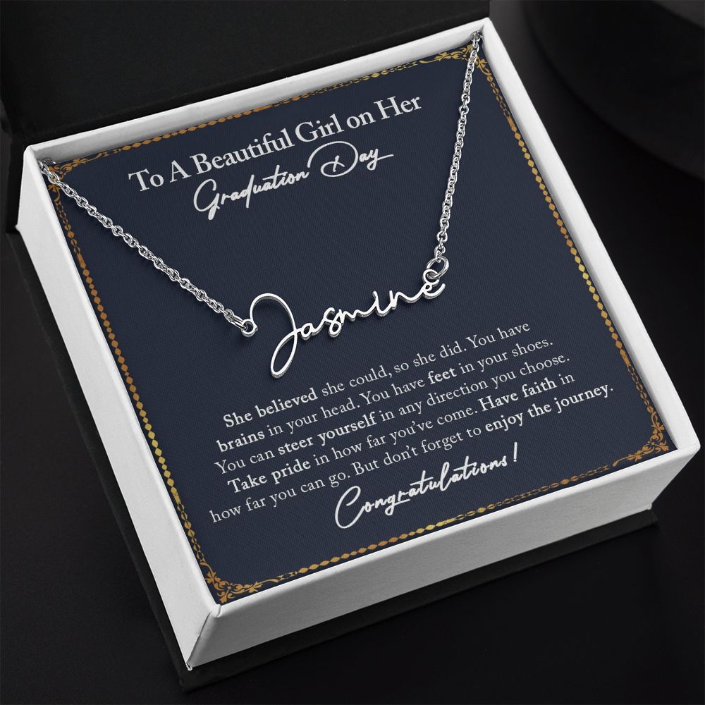 Signature Name Necklace - Graduation Gift 04
