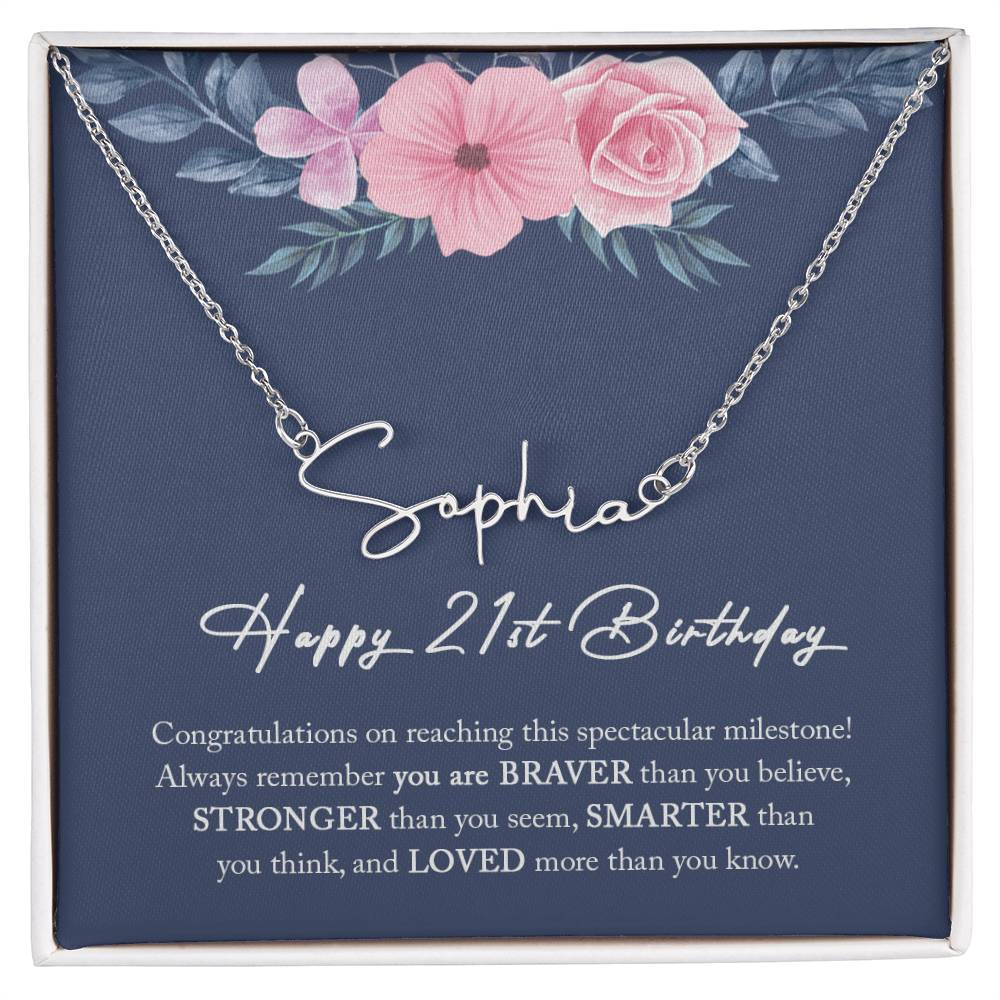 21st Birthday Gift For Her, 21st Birthday Gift for Daughter, Best Friend 21st Birthday, 21st Birthday Necklace, 21st Birthday Jewelry