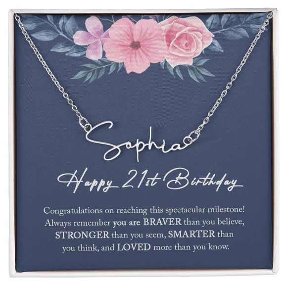 21st Birthday Gift For Her, 21st Birthday Gift for Daughter, Best Friend 21st Birthday, 21st Birthday Necklace, 21st Birthday Jewelry