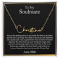 To My Soulmate Name Necklace, Gift for My Soulmate, Birthday Gift for Her, Wife, Girlfriend, Fiancée, Anniversary Gifts