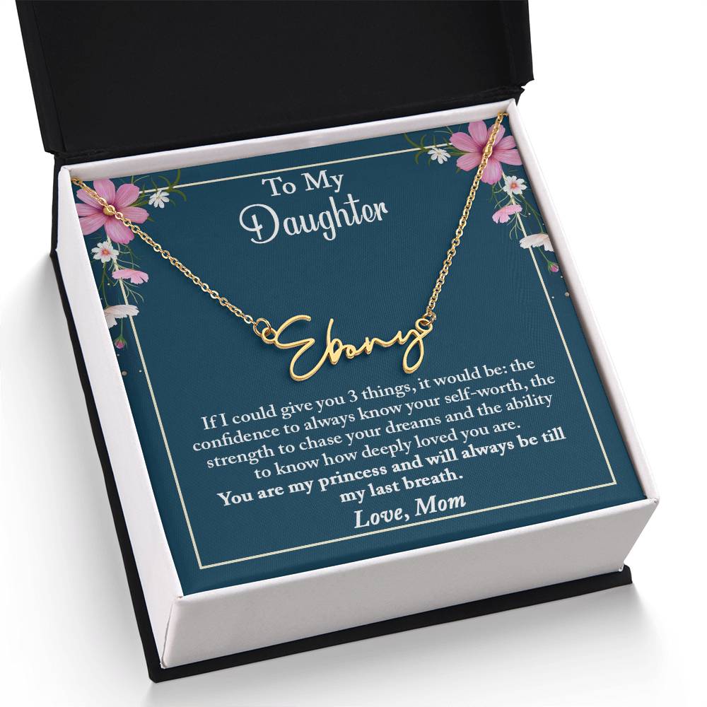 To My Daughter Necklace, Personalized Mother Daughter Gift, Daughter Necklace, Daughter Necklace Gift from Mom, Daughter Name Necklace