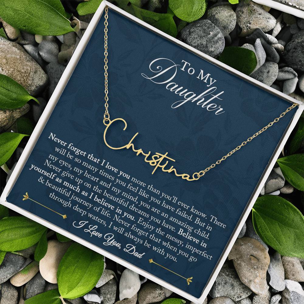 Gift for Daughter from Dad, To My Daughter Necklace, Daughter Gift from Dad, Daughter Birthday Gift, Daughter Graduation Gift