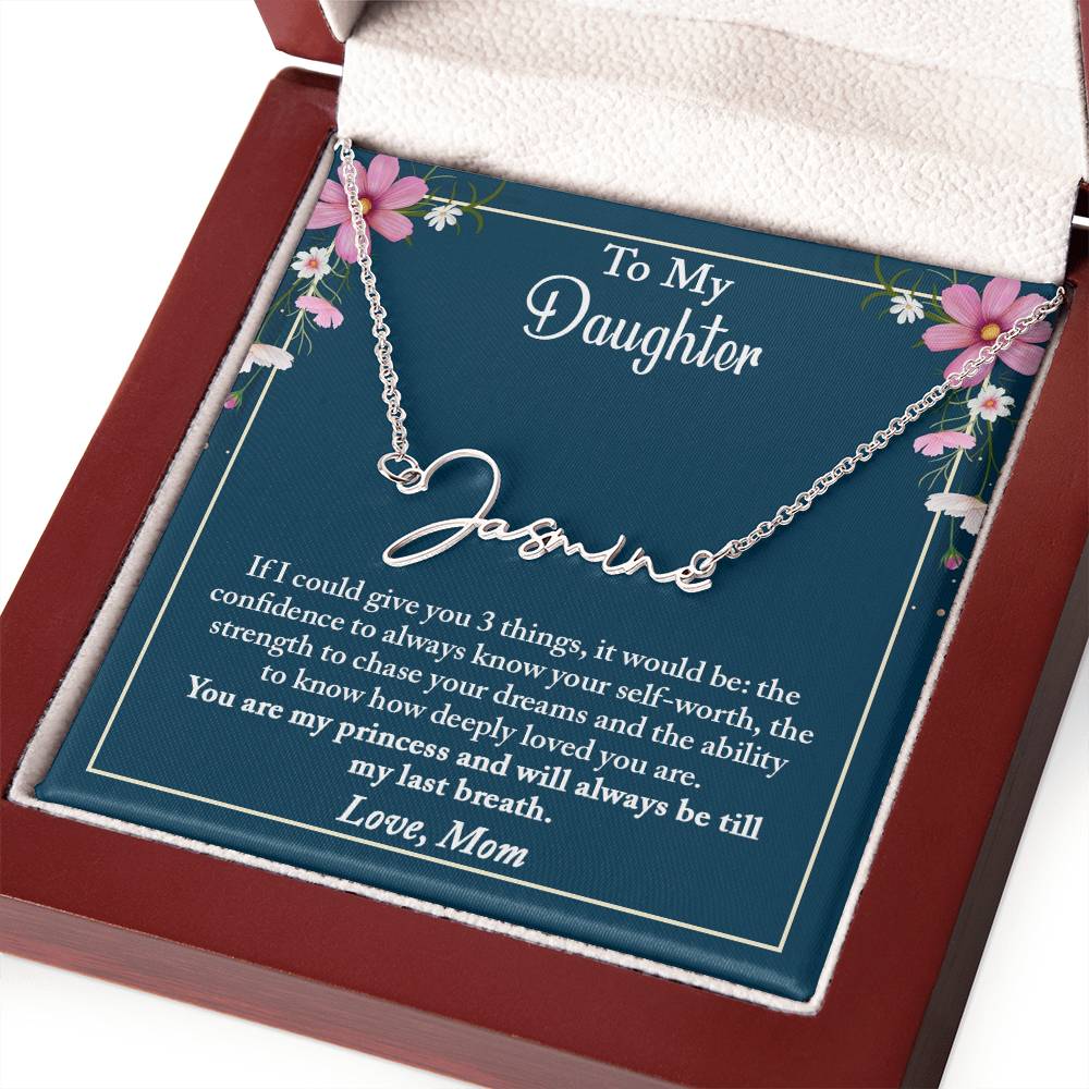 To My Daughter Necklace, Personalized Mother Daughter Gift, Daughter Necklace, Daughter Necklace Gift from Mom, Daughter Name Necklace