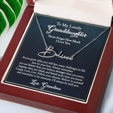 To My Lovely Granddaughter Signature Name Necklace, Granddaughter Birthday, Graduation Gift from Grandma, Gift from Grandpa