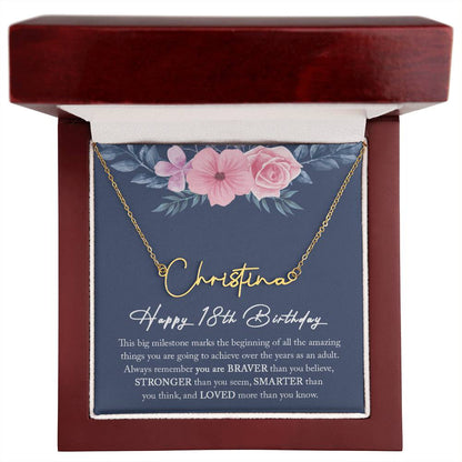 18th Birthday Gifts for Girls, 18 Year Old Birthday Gift Girl, 18th Birthday Gifts, 18th Birthday Necklace, Happy 18th Birthday