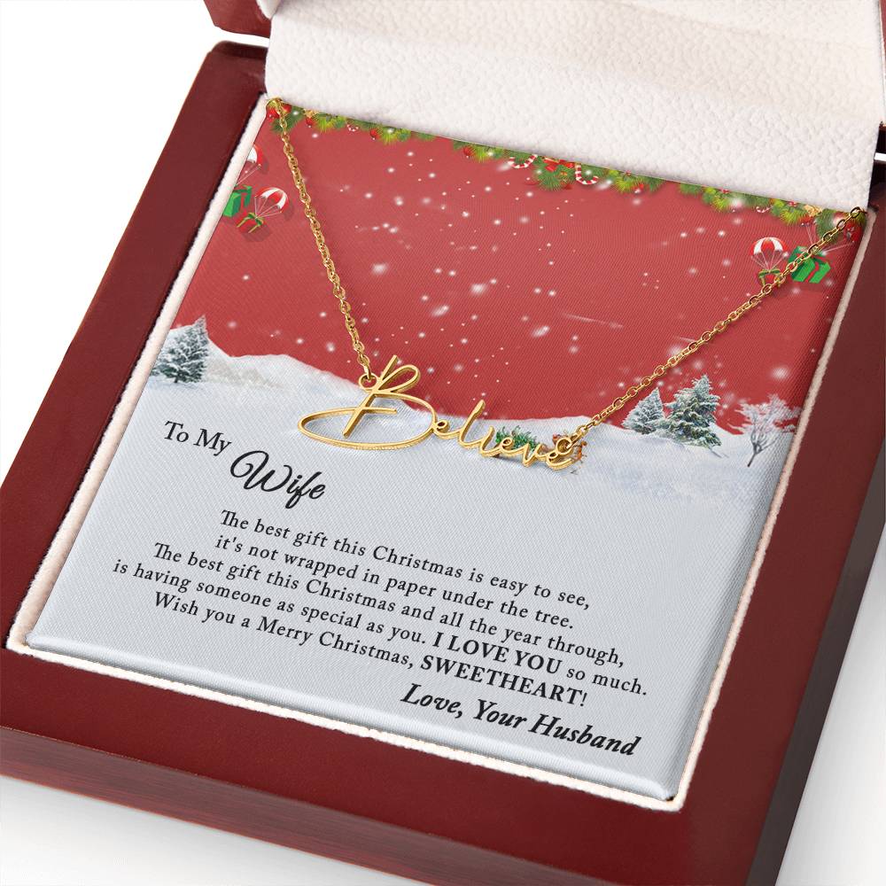 Christmas Gift for Wife, First Married Christmas Gift, Christmas Gift Necklace, Best Christmas Gift For Wife, Romantic Gifts For Her
