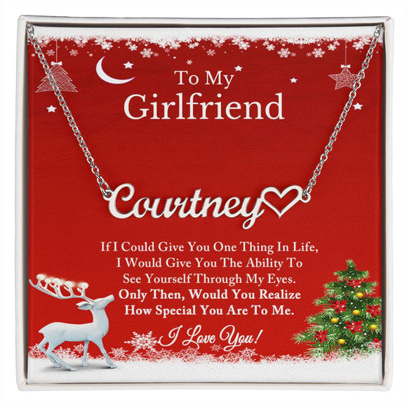 To My Girlfriend Necklace, Girlfriend Christmas Gift Ideas, Girlfriend Necklace, Romantic Christmas Gift for Girlfriend