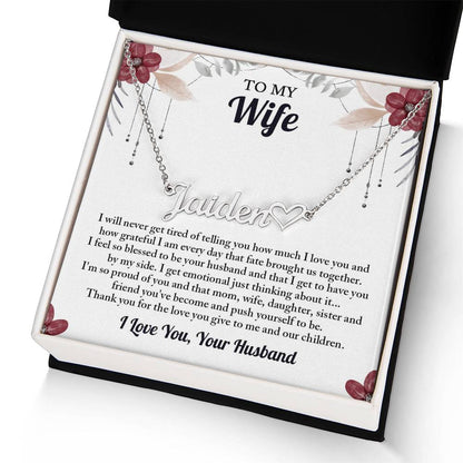 To My Wife Necklace, Wife Gift, Anniversary Gift For Wife from Husband, Wife Necklace, Wife Birthday Gift, Christmas Gifts For Wife