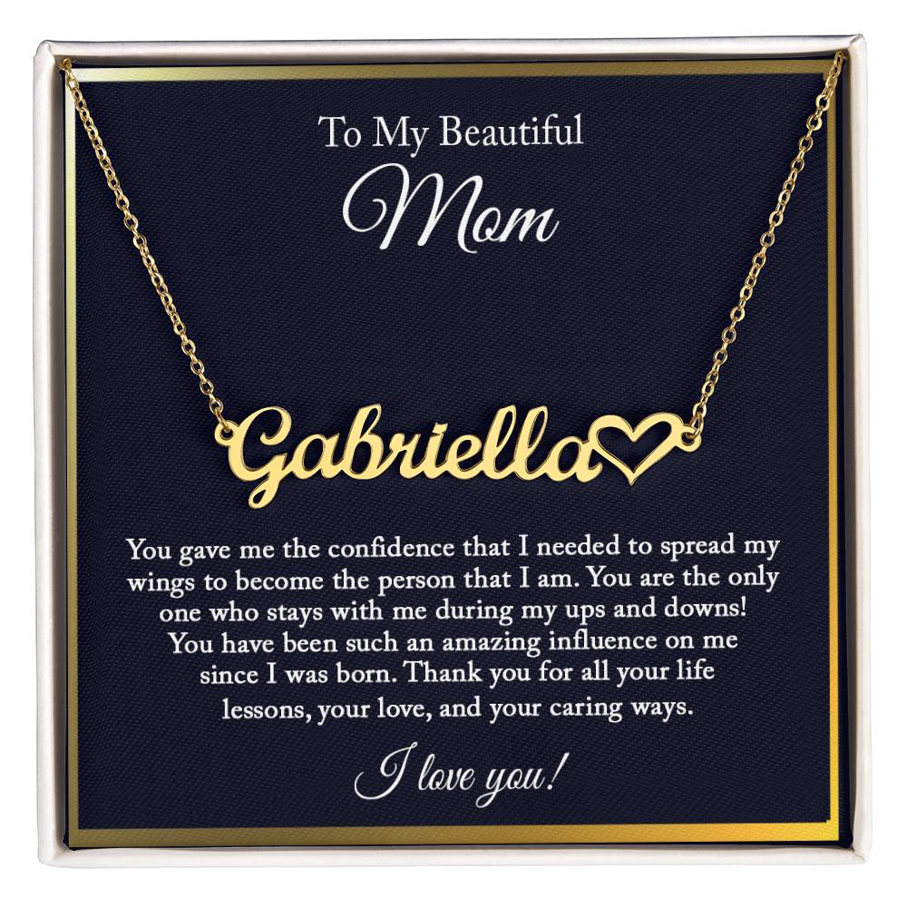 To My Beautiful Mom Necklace, Mom Gift from Daughter, Mom Necklace, Birthday Gift for Mom from Son, Christmas Gifts, Mothers Day Gift