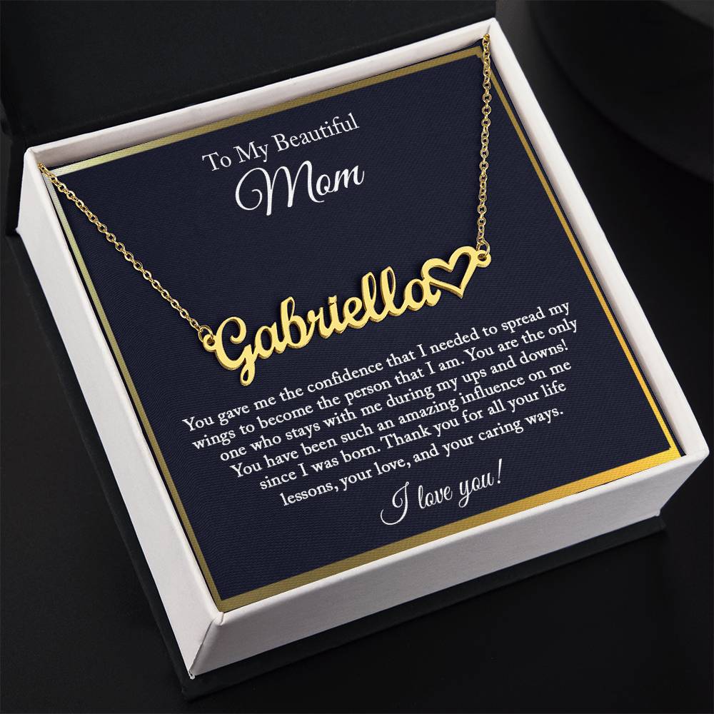 To My Beautiful Mom Necklace, Mom Gift from Daughter, Mom Necklace, Birthday Gift for Mom from Son, Christmas Gifts, Mothers Day Gift