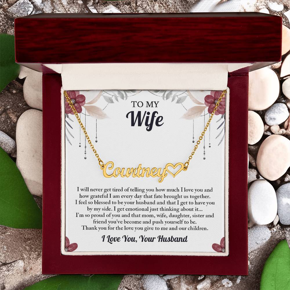 To My Wife Necklace, Wife Gift, Anniversary Gift For Wife from Husband, Wife Necklace, Wife Birthday Gift, Christmas Gifts For Wife