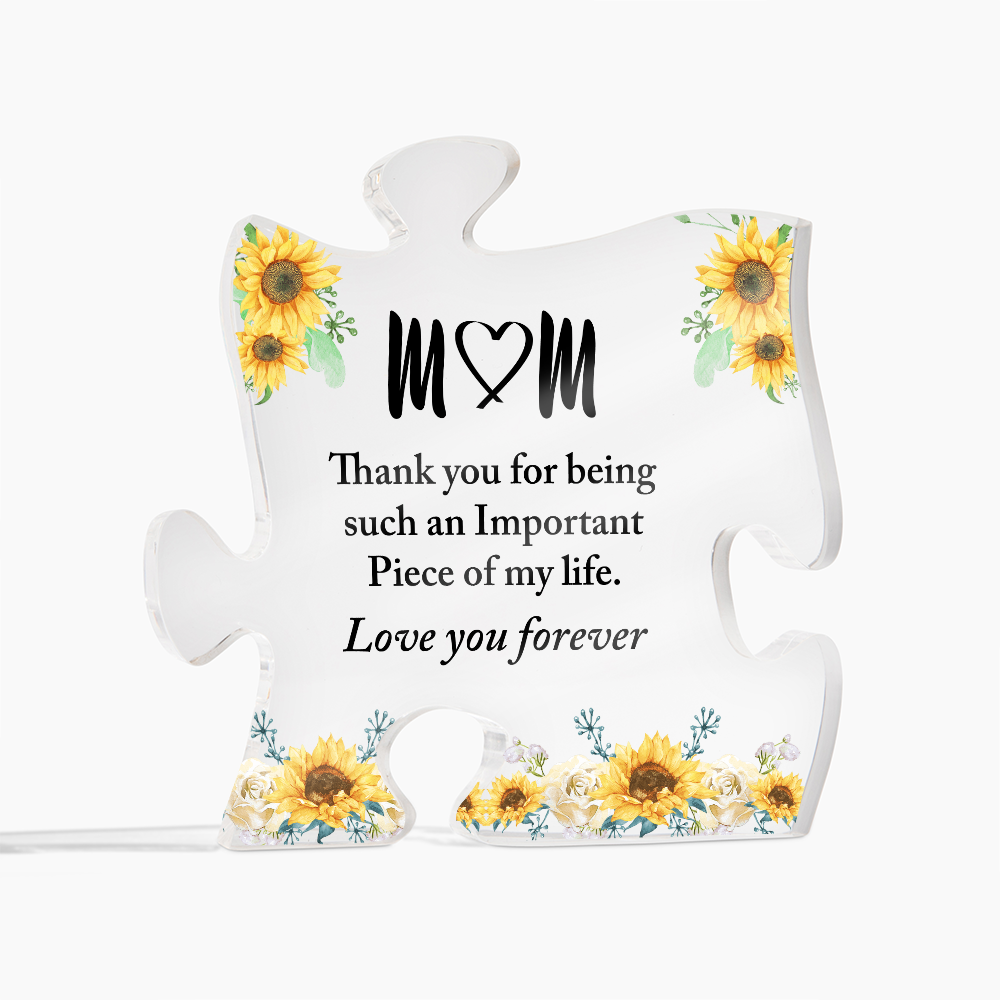 Gifts for Mom, Mom Birthday Gifts from Daughter, Acrylic Puzzle Gift from Son, Thank You Mom Keepsake, Mother's Day, Christmas Gifts