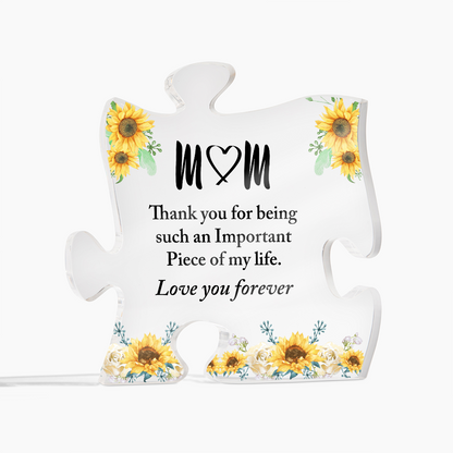Gifts for Mom, Mom Birthday Gifts from Daughter, Acrylic Puzzle Gift from Son, Thank You Mom Keepsake, Mother's Day, Christmas Gifts