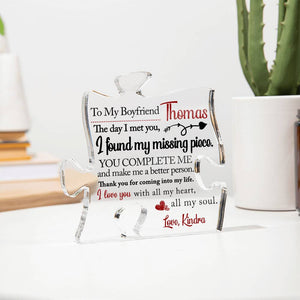 You Are My Missing Piece Gift for Boyfriend, Anniversary Gift for Boyfriend, Boyfriend Gift