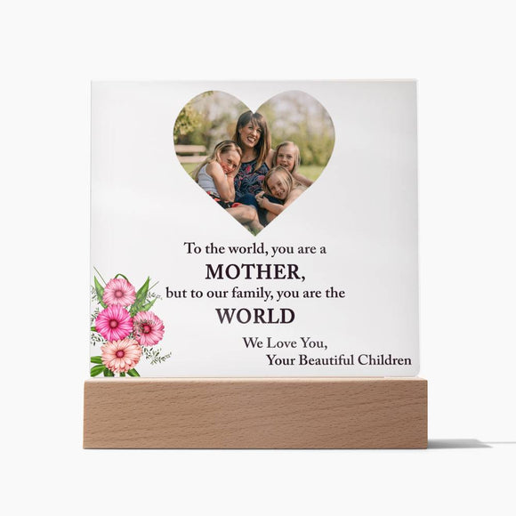 Personalized Photo Acrylic Gift for Mom, Custom Mother's Day Gifts From Daughter, Mom Birthday, Christmas Gift For Mom