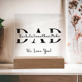 Dad Gifts from Daughter, Customized Dad Sign with Kids Names, Gifts for Dad from Son, Father's Day Gift, Christmas Gifts