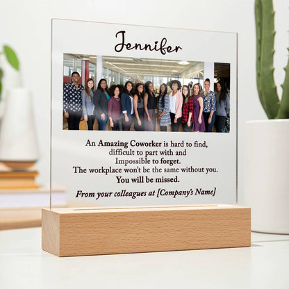Coworker Leaving Gift, Coworker Retirement Gift, Coworker Personalized Picture Frame, Coworker Goodbye Gift, Gift for Her, Gift for Him