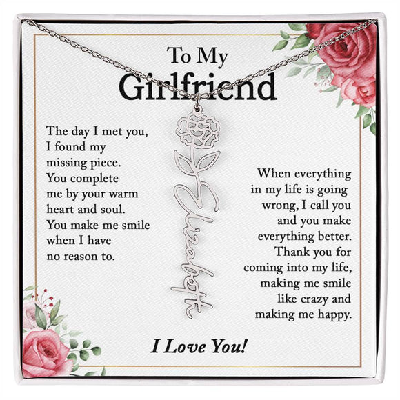 To My Girlfriend Necklace, Girlfriend Gift, Girlfriend Birthday, Girlfriend Necklace, Anniversary Gift for Girlfriend, Christmas Gifts