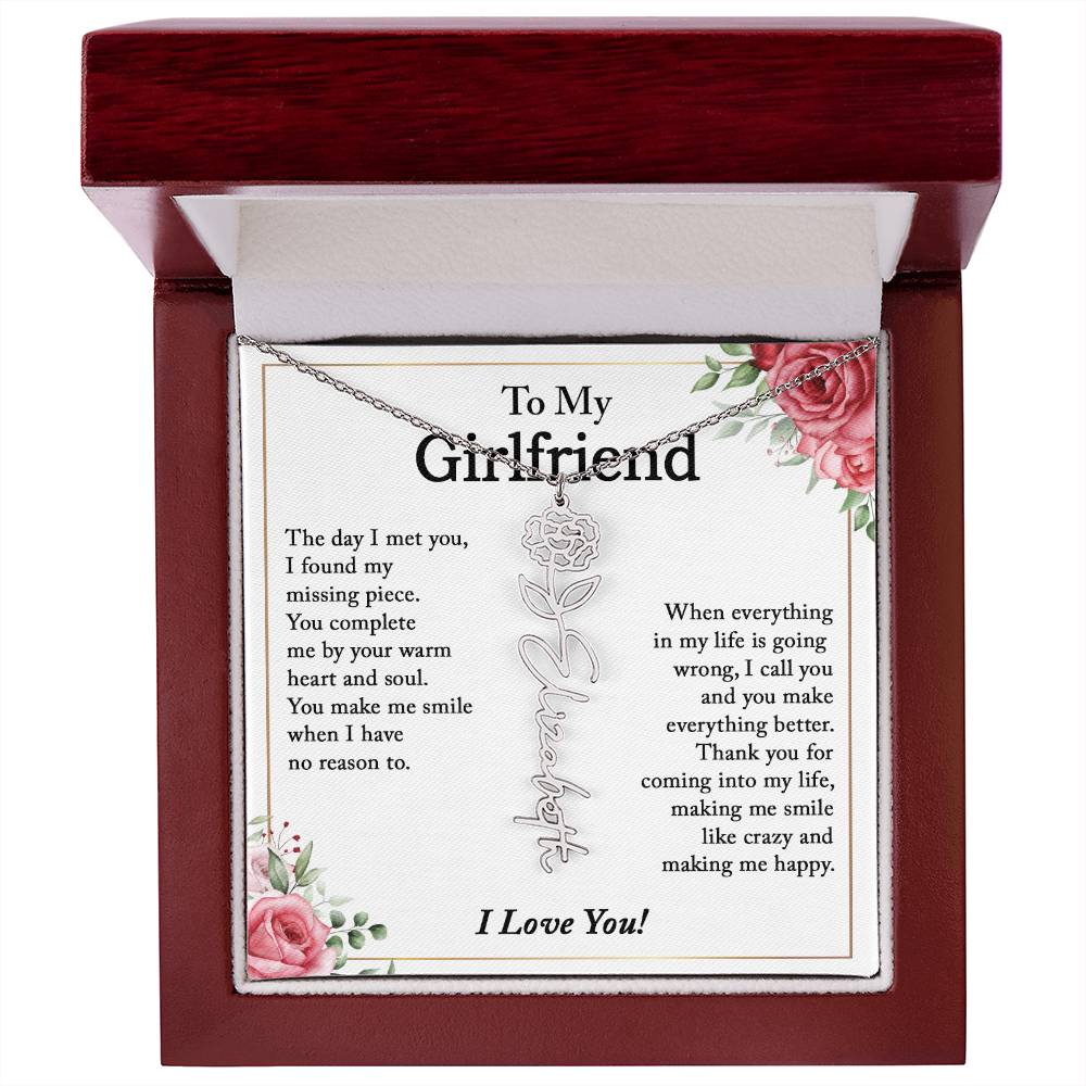 To My Girlfriend Necklace, Girlfriend Gift, Girlfriend Birthday, Girlfriend Necklace, Anniversary Gift for Girlfriend, Christmas Gifts